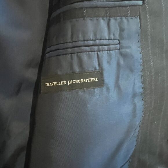 Ermenegildo Zegna Traveller Micronsphere Blazer 54R 100% Wool Pinstripe Italy - Picture 9 of 11